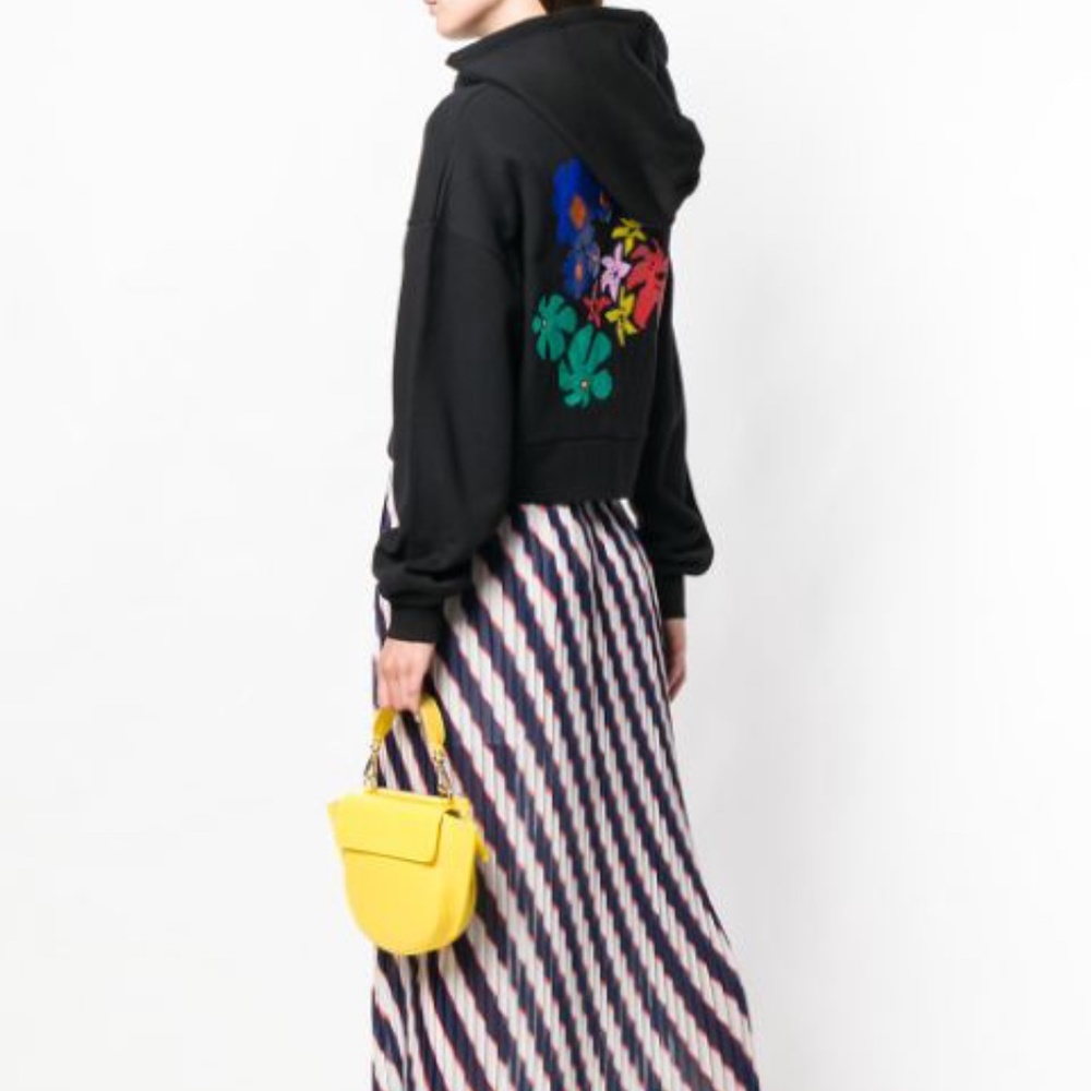 Être Cécile Floral Print Zipped Hoodie - Size XS